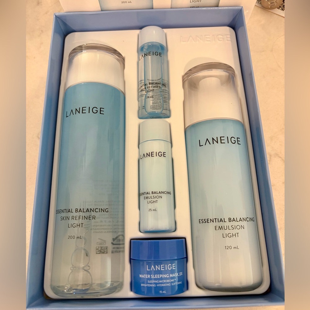 LANEIGE Essential Balancing Skincare Set - Light Blue - retails: $50; 2 availabl